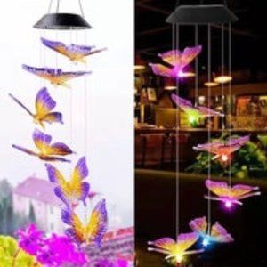 Solar Butterfly Wind Chimes